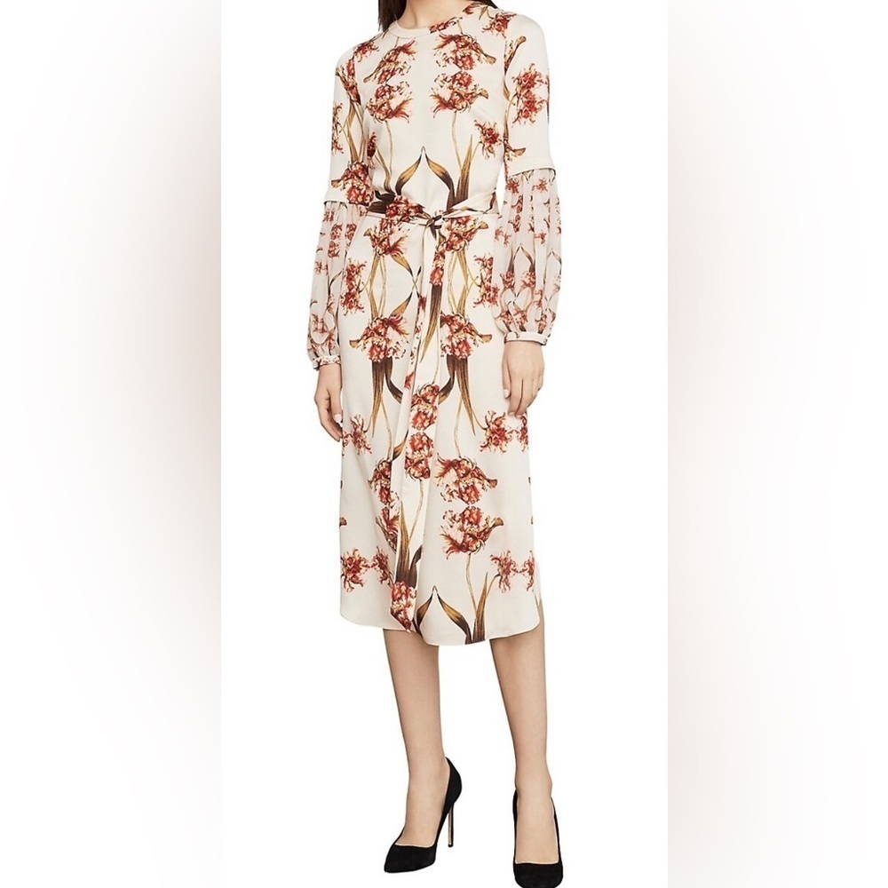 Worn ONCE BCBGMAXAZRIA Tulip-Print Shift Dress